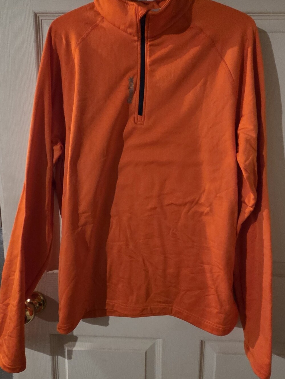 Reebok Bright Orange Quarter-Zip Pullover